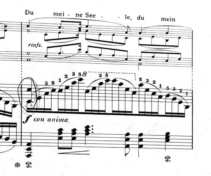 「献呈」の楽譜